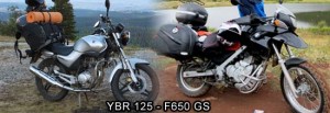 Yamaha-YBR-125-vs-BMW-F650-GS